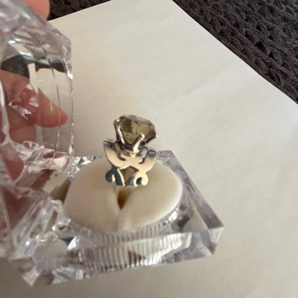 Smokey topaz sterling vintage ring - Picture 9 of 16